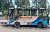 কালিয়াকৈরে যাত্রীবাহী বাসে আগুন